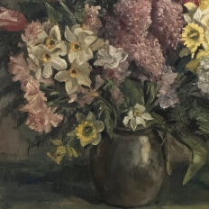 Framed Still Life Oil Painting on Canvas by Joseph Callaerts (1896-1965)