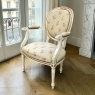 19th Century French Louis XVI Painted Needlepoint Armchair