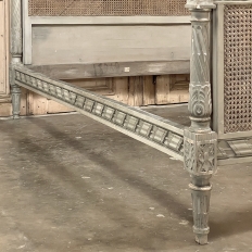 19th Century French Louis XVI Painted Cane Bed by Hopilliart & Leroy of Paris