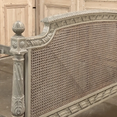 19th Century French Louis XVI Painted Cane Bed by Hopilliart & Leroy of Paris