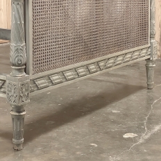 19th Century French Louis XVI Painted Cane Bed by Hopilliart & Leroy of Paris