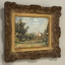 Framed Oil Painting on Panel by Lucien Dasselborne (1873–1962) 'Country Road to a Farmstead'
