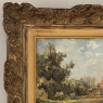 Framed Oil Painting on Panel by Lucien Dasselborne (1873–1962) 'Country Road to a Farmstead'