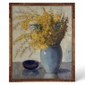 Framed Oil Painting on Canvas by Clemence Biron circa 1925 'Forsythia'