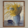 Framed Oil Painting on Canvas by Clemence Biron circa 1925 'Forsythia'