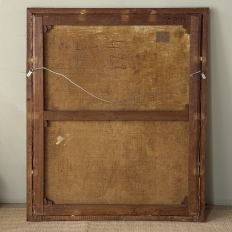 Framed Oil Painting on Canvas by Clemence Biron circa 1925 'Forsythia'