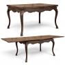 Antique Liegeois Regence Style Carved Oak Draw Leaf Dining Table