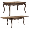 Antique Liegeois Regence Style Carved Oak Draw Leaf Dining Table