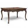 Antique Liegeois Regence Style Carved Oak Draw Leaf Dining Table