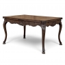 Antique Liegeois Regence Style Carved Oak Draw Leaf Dining Table