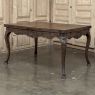 Antique Liegeois Regence Style Carved Oak Draw Leaf Dining Table