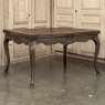 Antique Liegeois Regence Style Carved Oak Draw Leaf Dining Table