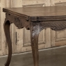 Antique Liegeois Regence Style Carved Oak Draw Leaf Dining Table