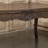 Antique Liegeois Regence Style Carved Oak Draw Leaf Dining Table