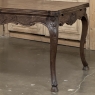 Antique Liegeois Regence Style Carved Oak Draw Leaf Dining Table