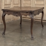 Antique Liegeois Regence Style Carved Oak Draw Leaf Dining Table