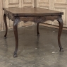 Antique Liegeois Regence Style Carved Oak Draw Leaf Dining Table