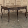Antique Liegeois Regence Style Carved Oak Draw Leaf Dining Table