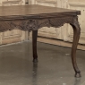 Antique Liegeois Regence Style Carved Oak Draw Leaf Dining Table