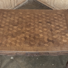 Antique Liegeois Regence Style Carved Oak Draw Leaf Dining Table