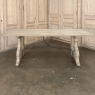 Vintage Spanish Colonial Dining Table with Wrought Iron in Solid Stripped Oak
