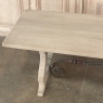 Vintage Spanish Colonial Dining Table with Wrought Iron in Solid Stripped Oak
