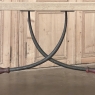 Vintage Spanish Colonial Dining Table with Wrought Iron in Solid Stripped Oak