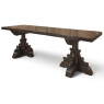 Grand Country French Elm Double Pedestal Dining Table