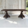 Grand Country French Elm Double Pedestal Dining Table