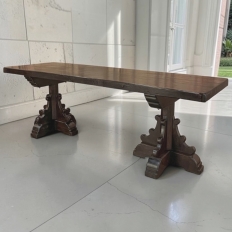Grand Country French Elm Double Pedestal Dining Table