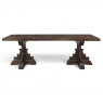 Grand Country French Elm Double Pedestal Dining Table