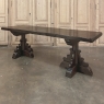 Grand Country French Elm Double Pedestal Dining Table