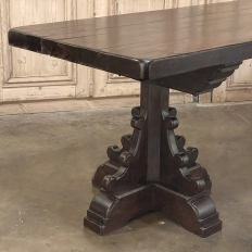 Grand Country French Elm Double Pedestal Dining Table