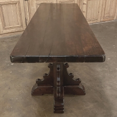 Grand Country French Elm Double Pedestal Dining Table