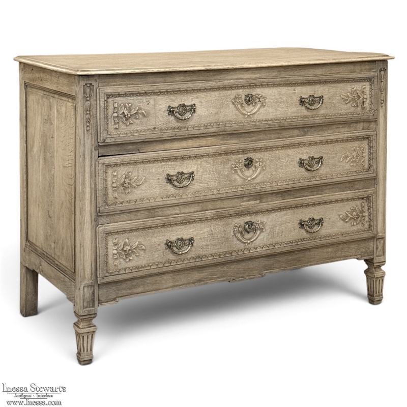 18th Century Liégeois Country French Louis XVI Stripped Commode