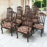 Set of 12 Antique Country French Regence Style Dining Chairs includes 2 Armchairs