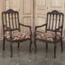 Set of 12 Antique Country French Regence Style Dining Chairs includes 2 Armchairs