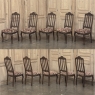 Set of 12 Antique Country French Regence Style Dining Chairs includes 2 Armchairs