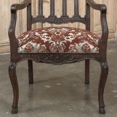 Set of 12 Antique Country French Regence Style Dining Chairs includes 2 Armchairs