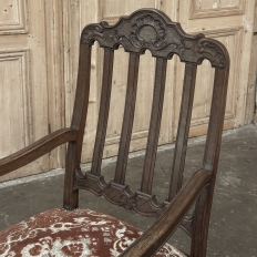 Set of 12 Antique Country French Regence Style Dining Chairs includes 2 Armchairs