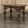 19th Century Dutch Jacobean Style Oak Table with Ebonized Trim
