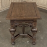 19th Century Dutch Jacobean Style Oak Table with Ebonized Trim