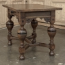 19th Century Dutch Jacobean Style Oak Table with Ebonized Trim