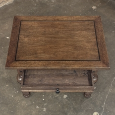19th Century Dutch Jacobean Style Oak Table with Ebonized Trim