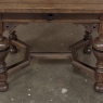 19th Century Dutch Jacobean Style Oak Table with Ebonized Trim
