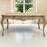 Antique Country French Liégeoise Régence Stripped Oak Dining Table or Writing Desk