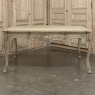Antique Country French Liégeoise Régence Stripped Oak Dining Table or Writing Desk