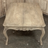 Antique Country French Liégeoise Régence Stripped Oak Dining Table or Writing Desk