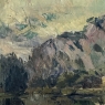 Antique Belgian Impressionist Oil Painting on Canvas by Albert Chavepeyer (1899-1986) 'River Landscape'