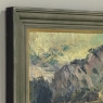 Antique Belgian Impressionist Oil Painting on Canvas by Albert Chavepeyer (1899-1986) 'River Landscape'